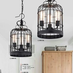 Lampu Hias Model L-681 3L Gantung Bentuk sangkar Burung - Image 1