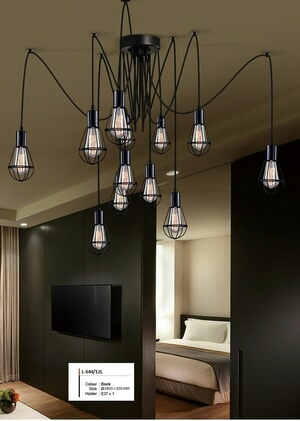 Lampu Hias L-644 12L Gantung 12 X E27 Decor Vintage