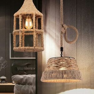 Lampu Hias L661 Gantung Tali Tambang E 27 Decor Vintage