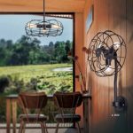 Lampu Gantung L635 Kipas 5LP BK E27 Vintage