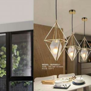 Lampu Gantung Modern Gold Triangle Pendant Lamp - Image 2