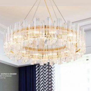 Lampu hias gantung modern circle gold 6010 - Image 1