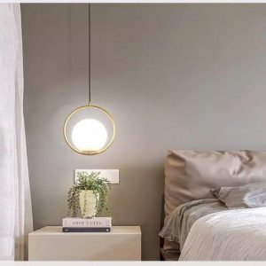 Lampu Gantung Gold Bola Kaca Modern Dekorasi Minimalis - Image 3