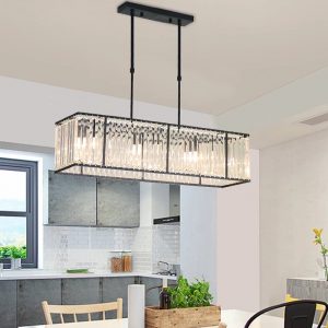 Lampu Hias Gantung Kristal Black Dekorasi Ruang Meja Makan - Image 1