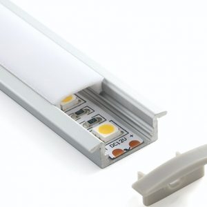 Housing led 1m aluminum 1m clear PC 2end caps 2back clips
