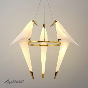 Lampu Gantung Modern Led Bird Origami 3 Arms Pendant Lamp - Image 1