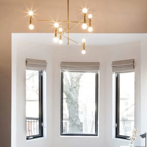 Lampu gantung ceiling modern gold 12 arms adjustable - Image 2