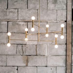 Lampu gantung ceiling modern gold 12 arms adjustable - Image 4