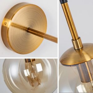 Lampu Dinding Led Bentuk Bola Kaca Nordic Light - Image 4
