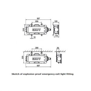 Warom Emergency Exit Light Fittings Explosion Proof BAYD/BAYD85