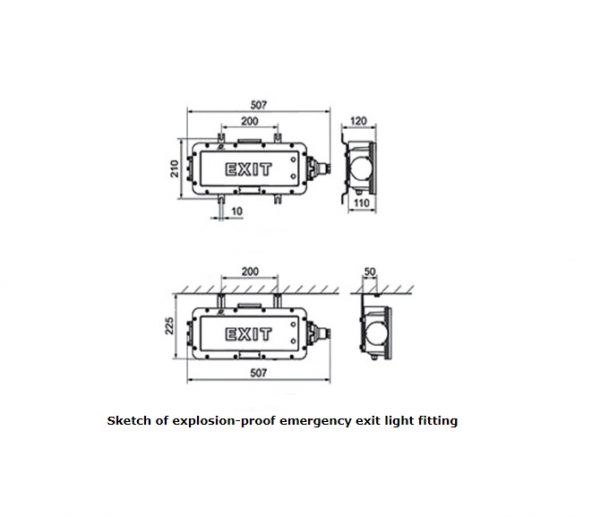 Warom Emergency Exit Light Fittings Explosion Proof BAYD/BAYD85
