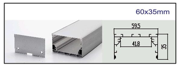 housing LED Strip Linear Outbow 6cm x 3.5cm 3m housing LED Strip Linear Outbow 6cm x 3.5cm 3m