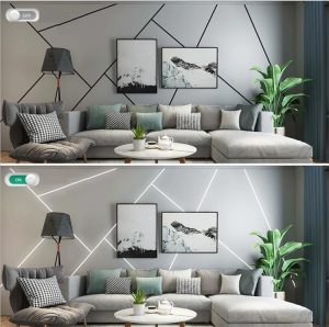 Housing LED Strip Profile OUTBOW ALL BLACK Hitam