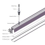Housing led profil aluminium untuk saluran led rigid strip Profil