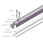Housing led profil aluminium untuk saluran led rigid strip Profil Aluminium