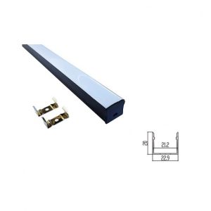Housing LED OUTBOW WHITE COVER ON BLACK 209 1m