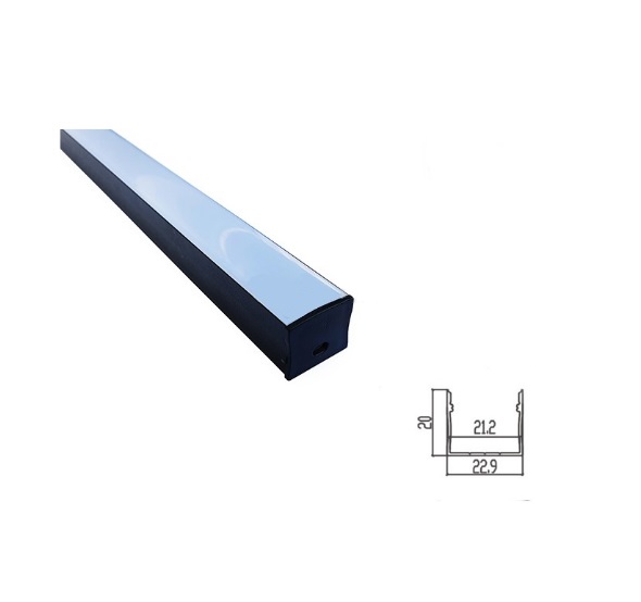 Housing LED OUTBOW WHITE COVER ON BLACK 209