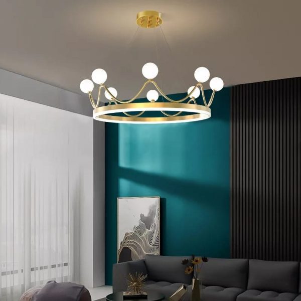 Lampu Gantung Mahkota Kamar Tidur Lampu Langit-langit LED Kreatif