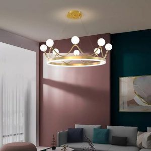 Lampu Gantung Mahkota Kamar Tidur Lampu Langit-langit LED Kreatif Kamar Anak-anak