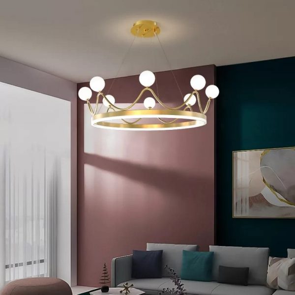 Lampu Gantung Mahkota Kamar Tidur Lampu Langit-langit LED Kreatif Kamar Anak-anak