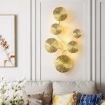 Lampu Dinding Modern Daun Teratai Ruang Tamu