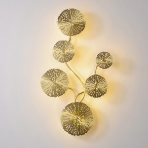 Lampu Dinding Cahaya Mewah Daun Teratai
