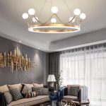 Lampu Gantung Mahkota Kamar Tidur Lampu Langit-langit LED Kreatif Kamar Anak-anak Lampu Kamar Tidur Utama Kamar Pernikahan Gadis Putri Kamar Lampu