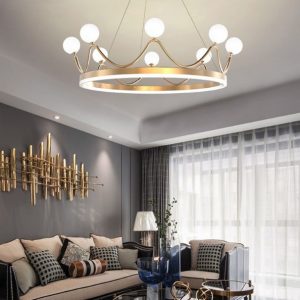 Lampu Gantung Mahkota Kamar Tidur Lampu Langit-langit LED Kreatif Kamar Anak-anak Lampu Kamar Tidur Utama Kamar Pernikahan Gadis Putri Kamar Lampu