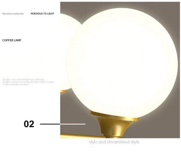 Lampu Gantung tembaga Fashion Sederhana