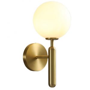 Nordic Bola Kaca Tembaga Lampu Dinding