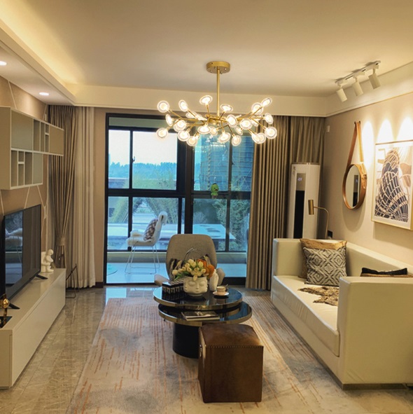 lampu Gantung ruang tamu lampu modern minimalis kunang-kunang chandelier cabang pohon pencahayaan