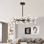 lampu modern minimalis kunang-kunang chandelier cabang pohon LED restoran