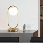 lampu meja bola kaca atmosfer