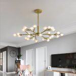 lampu modern minimalis LED ruang tamu