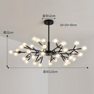 lampu modern minimalis kunang-kunang chandelier cabang pohon LED restoran