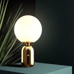 Lampu Meja Nordic Loft White Bola Meja Cahaya
