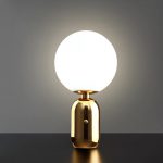 Lampu Meja Nordic Loft White Bola Meja Cahaya