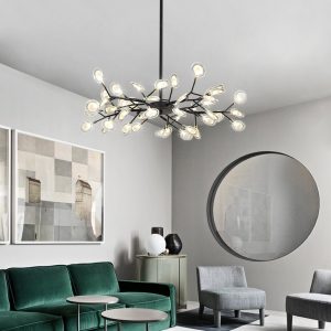 Nordic Lampu Ruang Tamu Kreatif Firefly Lampu Gantung Posting Modern Minimalis Ruang Makan Belajar Kamar Tidur Lampu Perbaikan Rumah Lampu LED
