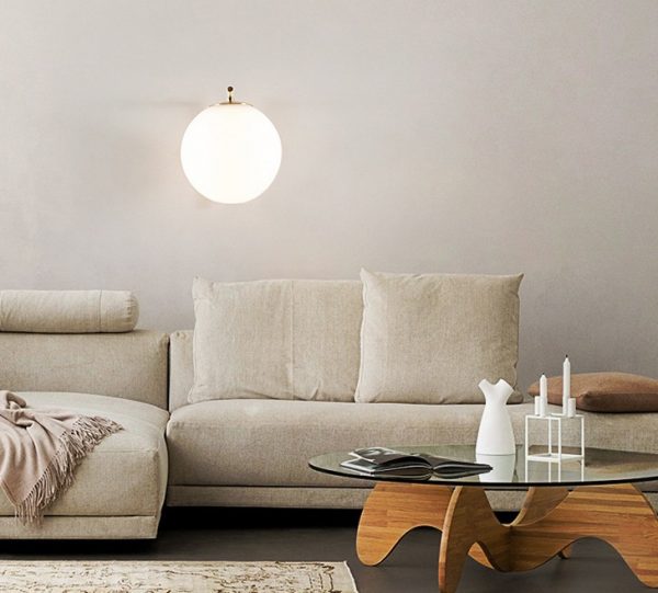 Minimalis Kaca Lampu Dinding Nordic Kepribadian Kreatif Belajar Dekorasi Kamar Tidur Pencahayaan Lampu Dinding Samping Tempat Tidur