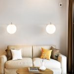Minimalis Kaca Lampu Dinding Nordic Kepribadian Kreatif Belajar Dekorasi Kamar Tidur Pencahayaan Lampu Dinding Samping Tempat Tidur