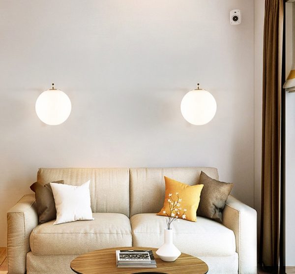 Minimalis Kaca Lampu Dinding Nordic Kepribadian Kreatif Belajar Dekorasi Kamar Tidur Pencahayaan Lampu Dinding Samping Tempat Tidur