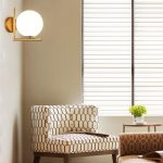 Minimalis Kaca Lampu Dinding Nordic Kepribadian Kreatif Belajar Dekorasi Kamar Tidur Pencahayaan Lampu Dinding Samping Tempat Tidur