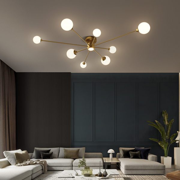 Lampu Gantung Tembaga Modern Minimalis Magic Bean Lentera Ruang Tamu