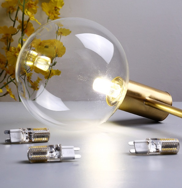 Lampu dan lentera gaya Nordic semua lampu ruang tamu tembaga sederhana modern kamar tidur kacang ajaib lampu gantung restoran lampu molekuler