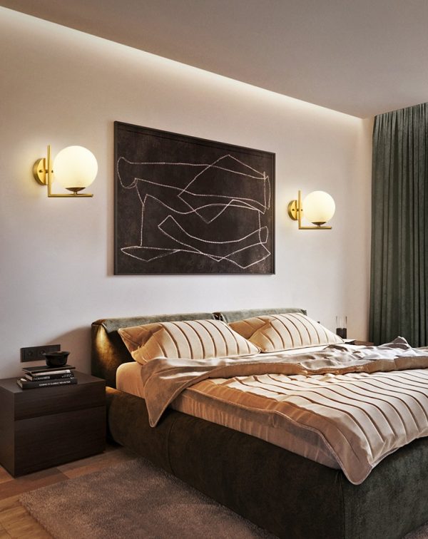 Lampu Dinding Nordic Kepribadian Kreatif Belajar Dekorasi Kamar Tidur Pencahayaan