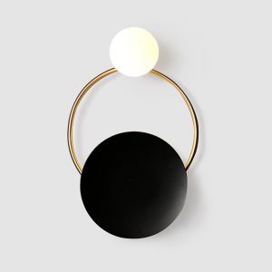 Lampu Dinding Retro Kaca Sederhana Kepribadian Cincin Pencahayaan