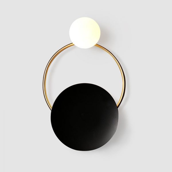 Lampu Dinding Retro Kaca Sederhana Kepribadian Cincin Pencahayaan