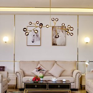 Lampu Gantung Atmosfir Villa Ruang Makan Ruang Tamu Tembaga