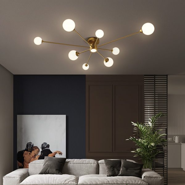 Lampu Gantung Tembaga Modern Minimalis Magic Bean Lentera Ruang Tamu