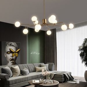Nordic Simple Magic Bean Lamp Art Bar Lampu Meja Ruang Tamu Kepribadian Kreatif Semua Lampu Gantung Tembaga Lampu Restoran Mewah Lampu Rumah Tangga